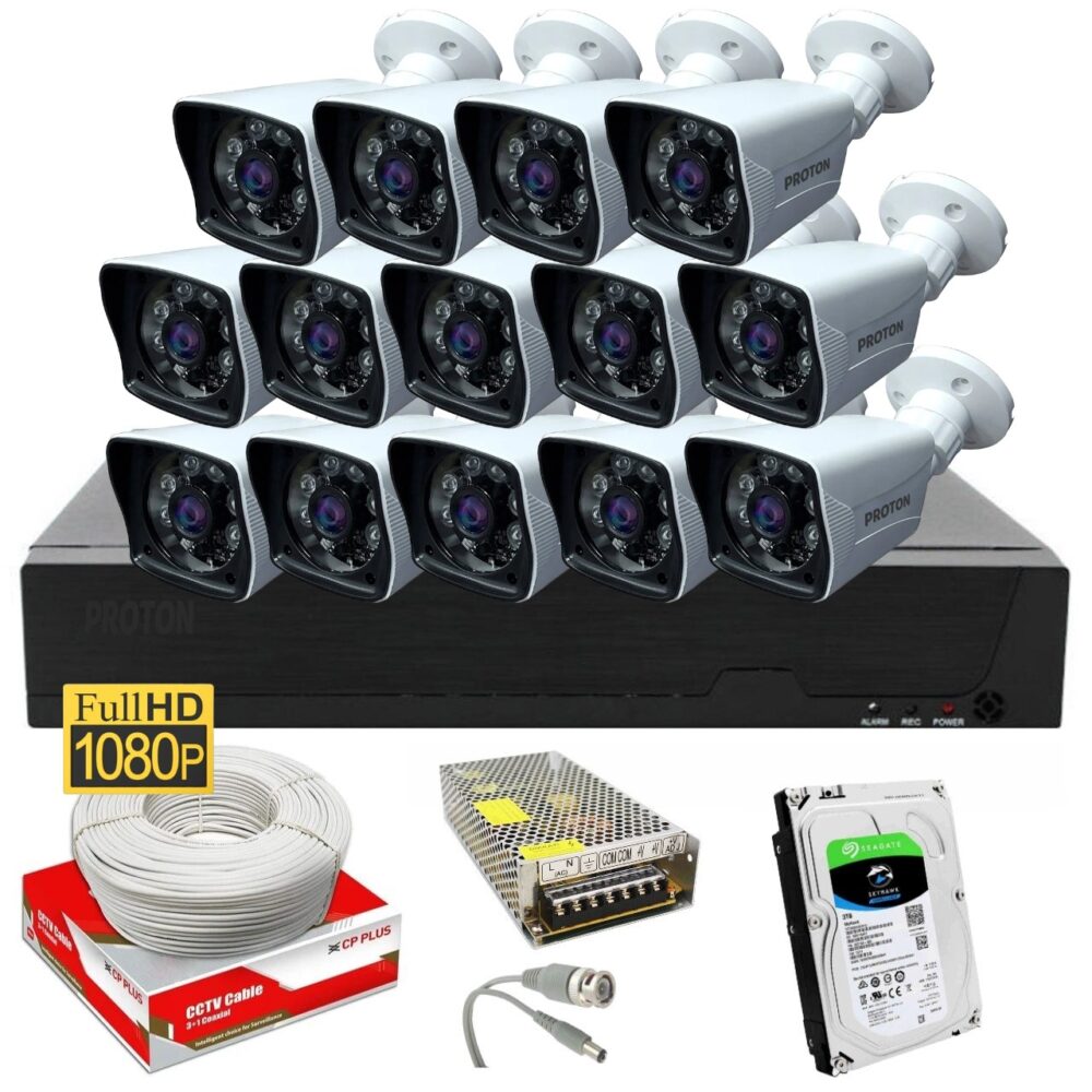 14 Kameralı Gece Görüşlü 5MP Full HD Güvenlik Kamera Seti