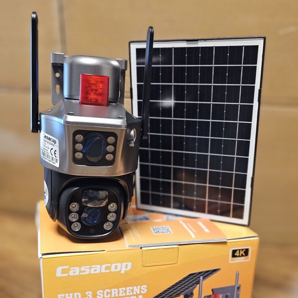  Çift Lensli Sim Kartlı Solar Panelli Güneş Enerjili Güvenlik Kamerası